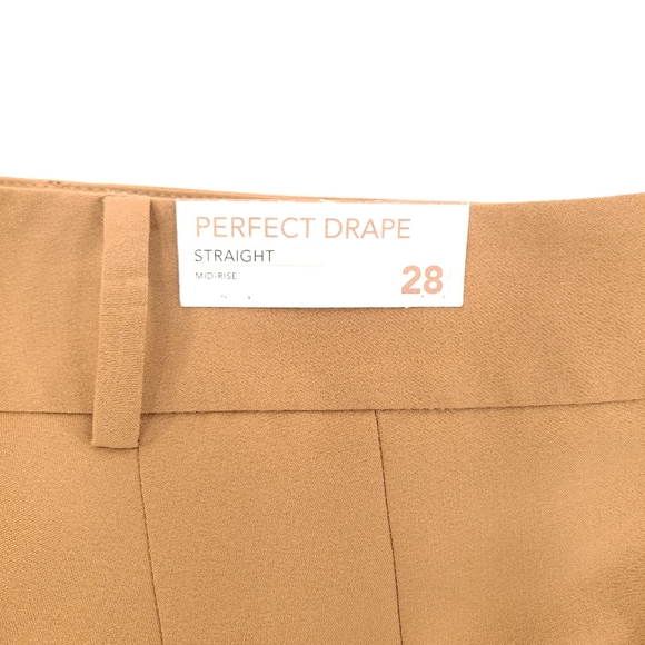 LANE BRYANT Perfect Drape Tan Dress Pants Straight Leg Stretch - Sz 28 Long - Picture 4 of 7